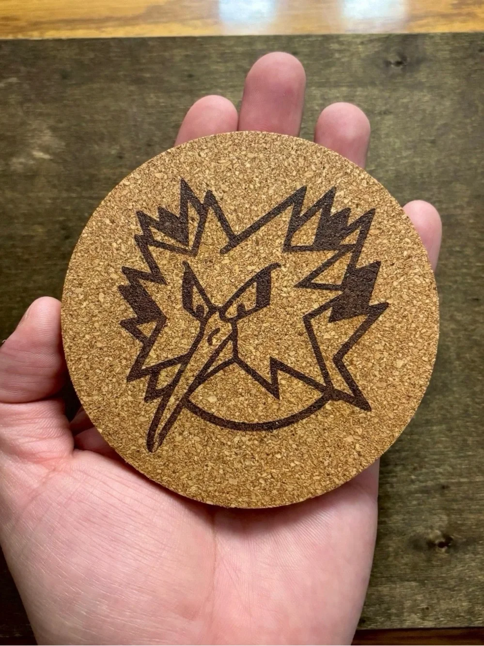 Pokemon Legendary Birds Faces Laser Engraved Cork Coasters Lot of 3